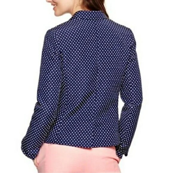 Gap Blazer | Women's Size 12 | Navy Ivory Polka Dot The Academy Preppy | NWT - Picture 2 of 6